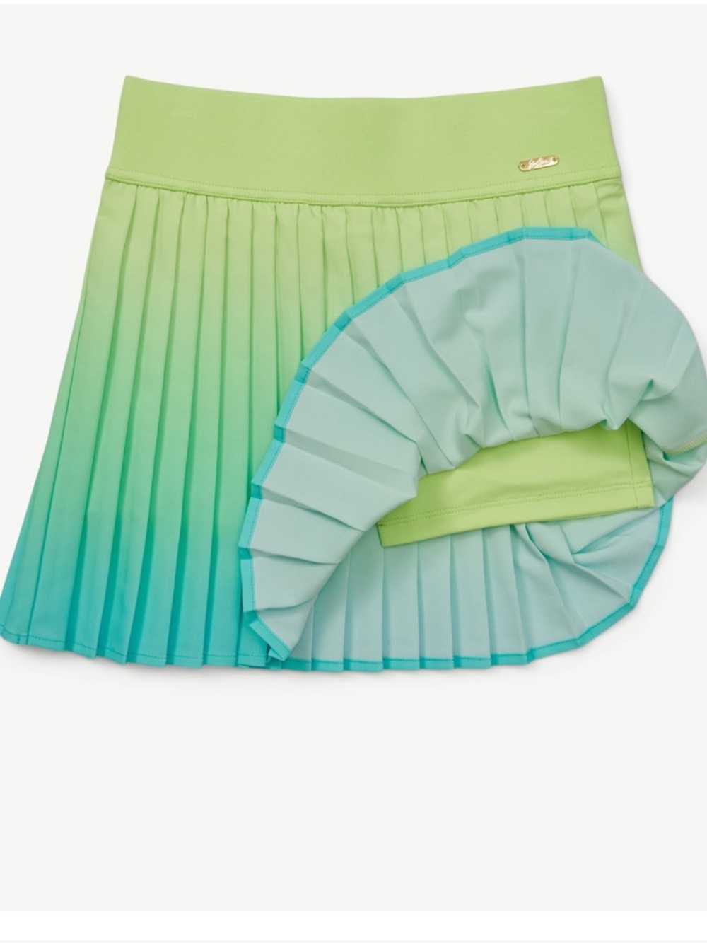 Justice Girls Green Ombre Pleated Skort Size 10 NWT - Picture 4 of 6